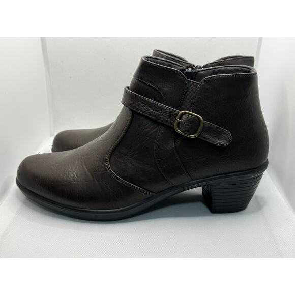 Easy Street Comfort Wave Boots Womens Size 9.5 Brown Side Zip Booties EUC - Picture 7 of 16
